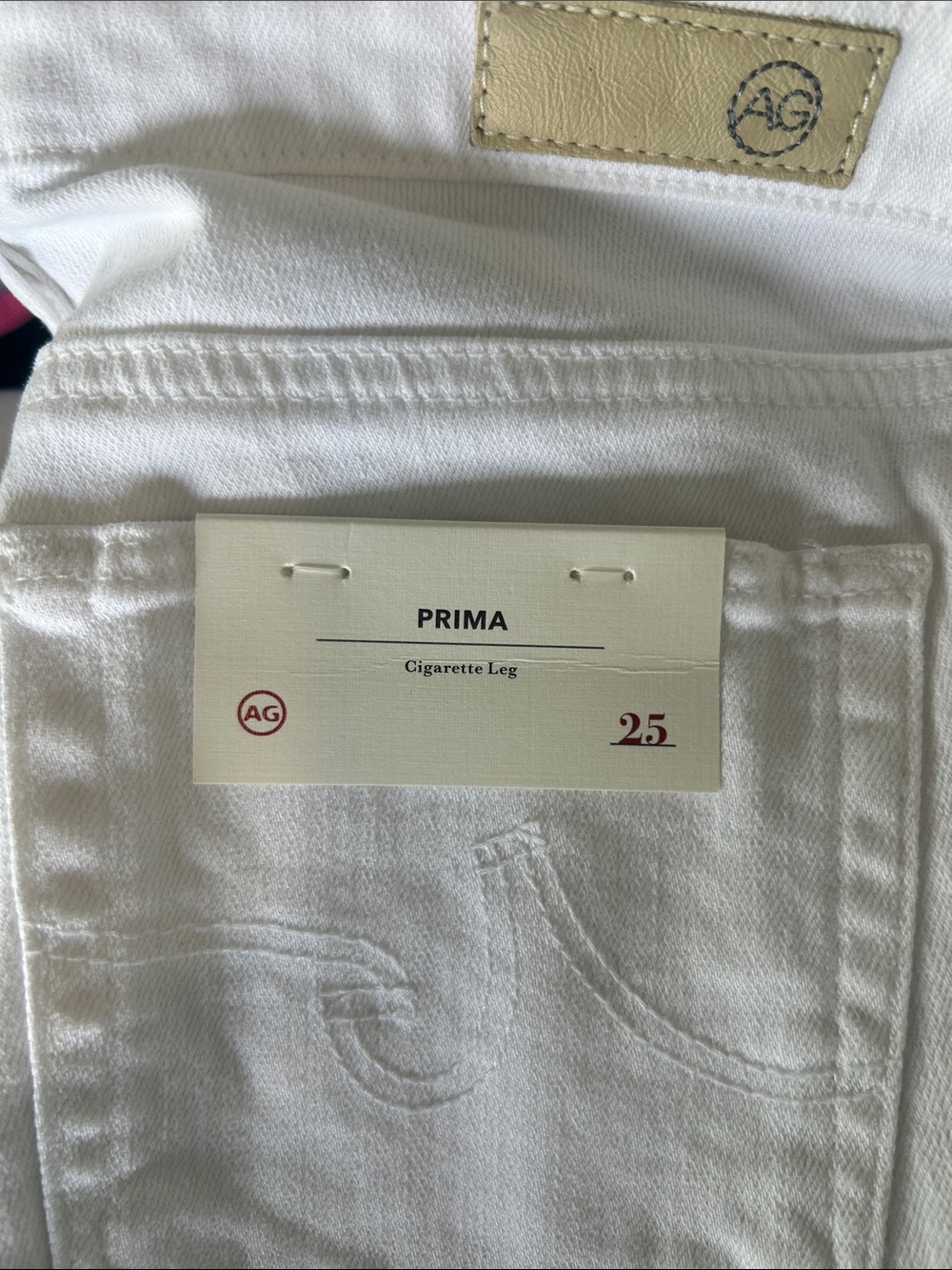 Ag Adriano Goldschmied Prima Cigarette Leg Jeans in White